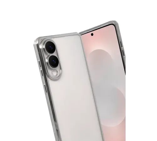 Samsung Galaxy S25 Edge Lensli Silikon - Gümüş