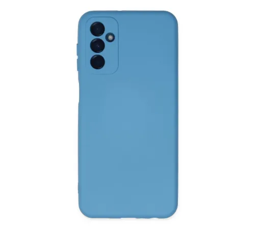 Samsung Galaxy M23 Kılıf Nano içi Kadife Silikon - Mavi