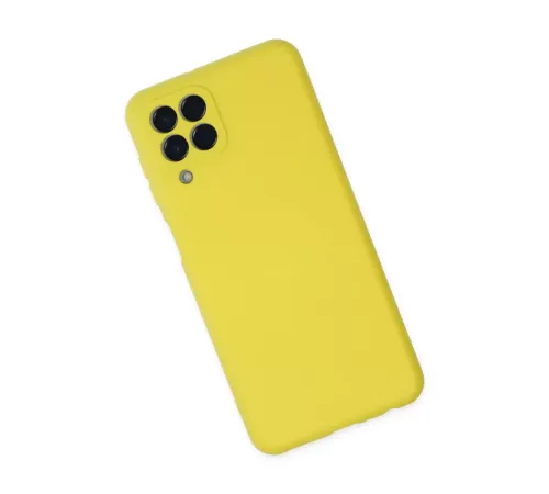 Samsung Galaxy M33 Kılıf Nano içi Kadife Silikon - Sarı