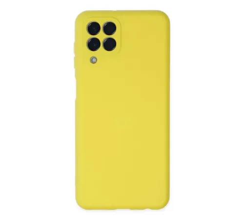 Samsung Galaxy M33 Kılıf Nano içi Kadife Silikon - Sarı