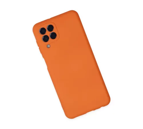 Samsung Galaxy M33 Kılıf Nano içi Kadife Silikon - Turuncu