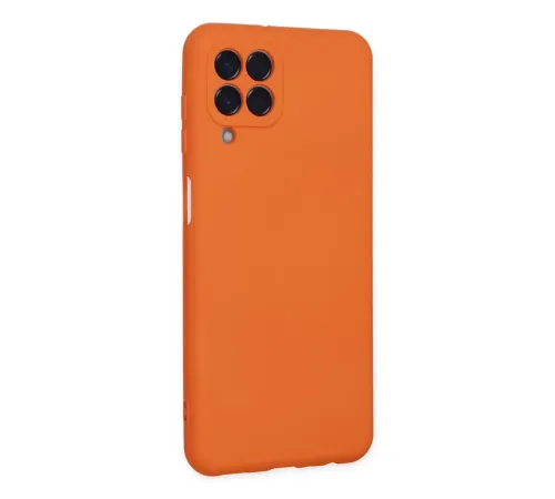 Samsung Galaxy M33 Kılıf Nano içi Kadife Silikon - Turuncu
