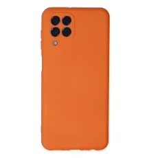 Samsung Galaxy M33 Kılıf Nano içi Kadife Silikon - Turuncu
