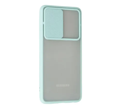 Samsung Galaxy A32 Kılıf Palm Buzlu Kamera Sürgülü Silikon - Turkuaz