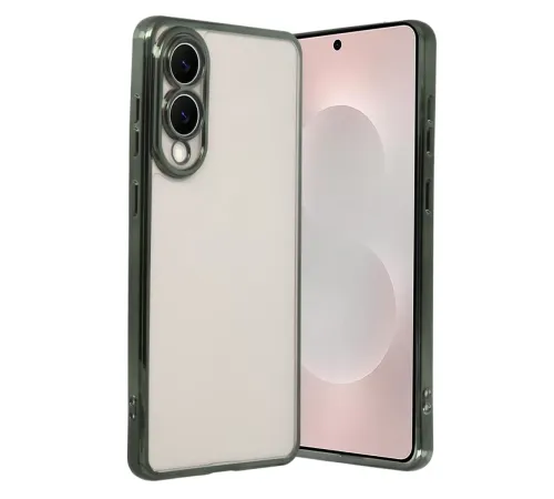 Samsung Galaxy S25 Edge Lensli Silikon - Yeşil