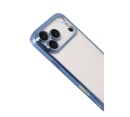 Apple iPhone 17 Pro Lensli Silikon - Açık Mavi