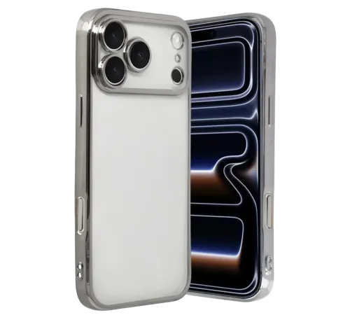 Apple iPhone 17 Pro Lensli Silikon - Gümüş