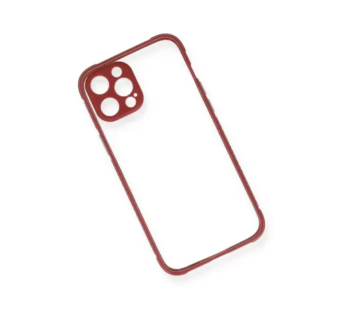 Apple iPhone 12 Pro Kılıf Miami Şeffaf Silikon - Fuşya