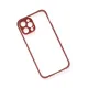 Apple iPhone 12 Pro Kılıf Miami Şeffaf Silikon - Fuşya
