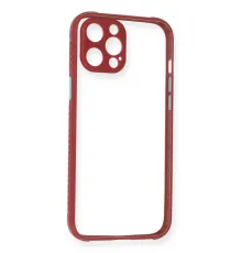 Apple iPhone 12 Pro Kılıf Miami Şeffaf Silikon - Fuşya