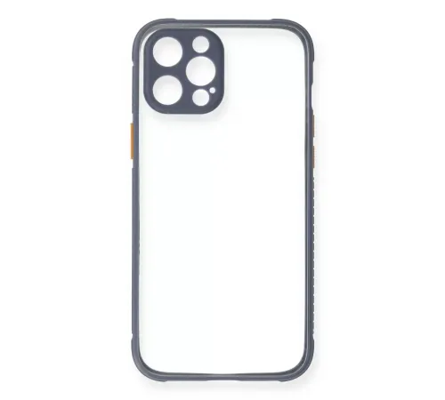 Apple iPhone 12 Pro Kılıf Miami Şeffaf Silikon - Gri