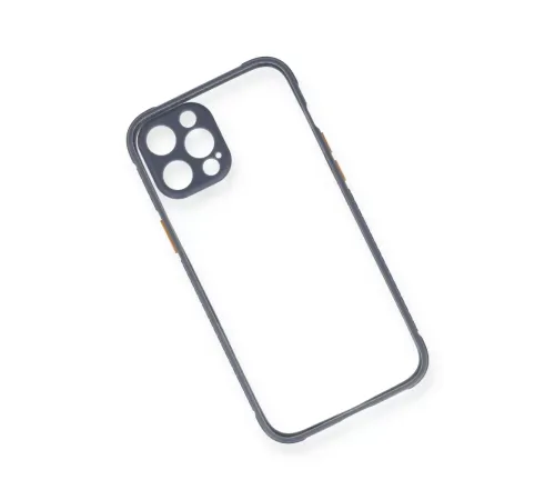 Apple iPhone 12 Pro Kılıf Miami Şeffaf Silikon - Gri