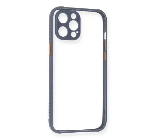 Apple iPhone 12 Pro Kılıf Miami Şeffaf Silikon - Gri