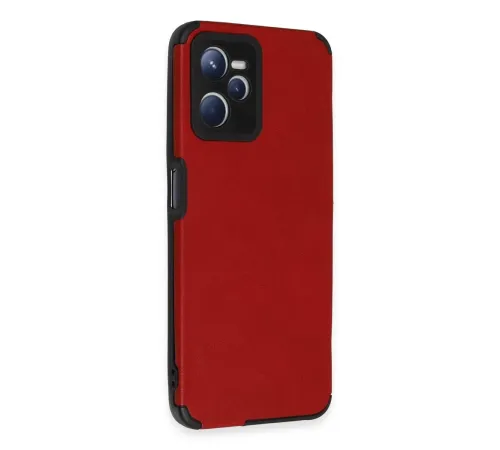 Realme C35 Kılıf Loop Deri Silikon - Kırmızı