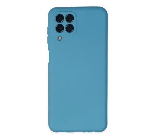 Samsung Galaxy M33 Kılıf Nano içi Kadife Silikon - Mavi