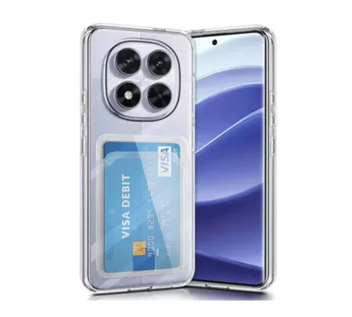 Xiaomi Redmi Note 14 Pro 5G Kılıf Kart Şeffaf Silikon - Şeffaf