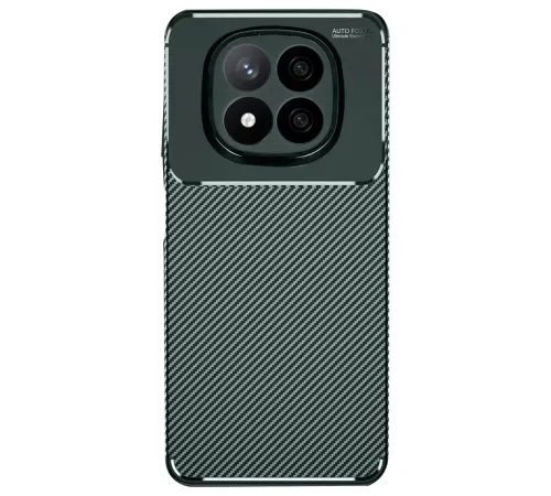 Xiaomi Redmi Note 14 Pro 5G Kılıf Auto Focus Karbon Kapak - Koyu Yeşil