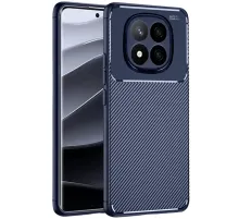 Xiaomi Redmi Note 14 Pro Plus Kılıf Auto Focus Karbon Kapak - Lacivert