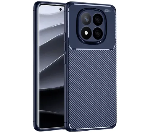 Xiaomi Redmi Note 14 Pro Plus Kılıf Auto Focus Karbon Kapak - Lacivert