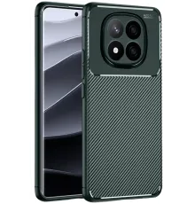 Xiaomi Redmi Note 14 Pro Plus Kılıf Auto Focus Karbon Kapak - Koyu Yeşil