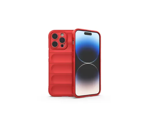 Apple iPhone 15 Pro Max Kılıf Optimum Silikon - Kırmızı