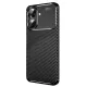 Realme Note 60 Kılıf Auto Focus Karbon Kapak - Siyah
