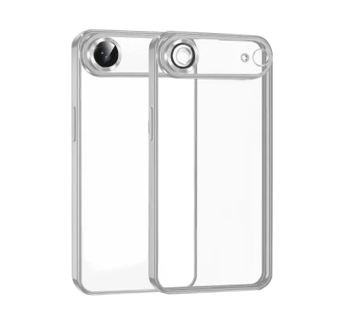Apple iPhone 17 Air Lensli Silikon - Gümüş
