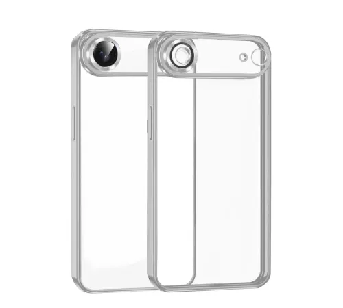 Apple iPhone 17 Air Lensli Silikon - Gümüş