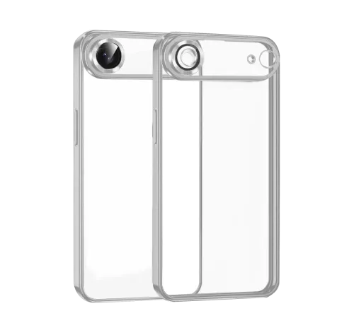 Apple iPhone 17 Air Lensli Silikon - Gümüş