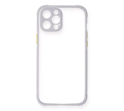 Apple iPhone 12 Pro Kılıf Miami Şeffaf Silikon - Lila