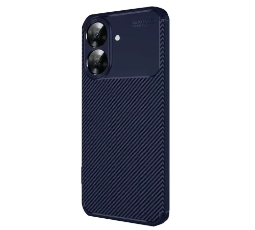 Realme Note 60 Kılıf Auto Focus Karbon Kapak - Lacivert