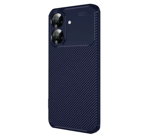 Realme Note 60 Kılıf Auto Focus Karbon Kapak - Lacivert