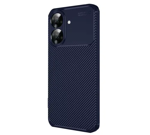 Realme Note 60 Kılıf Auto Focus Karbon Kapak - Lacivert
