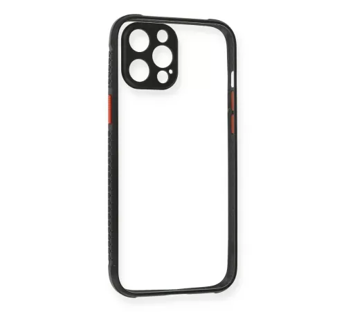 Apple iPhone 12 Pro Kılıf Miami Şeffaf Silikon - Siyah