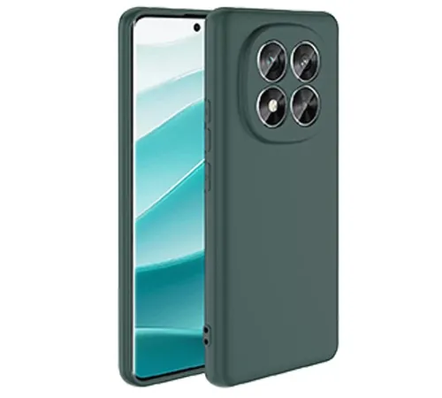 Xiaomi Redmi Note 14 Pro 5G Kılıf Nano içi Kadife Silikon - Koyu Yeşil