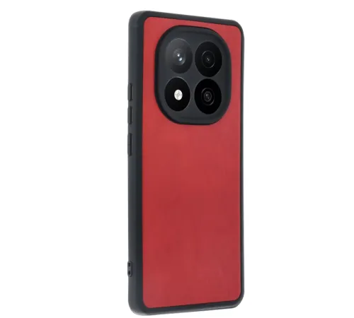 Xiaomi Redmi Note 14 Pro 5G Kılıf Aras Deri Kapak - Kırmızı