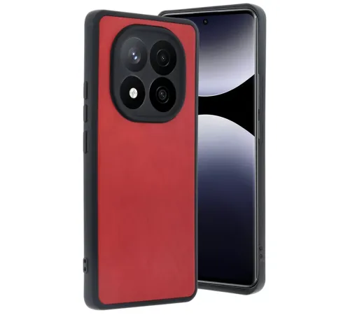 Xiaomi Redmi Note 14 Pro 5G Kılıf Aras Deri Kapak - Kırmızı