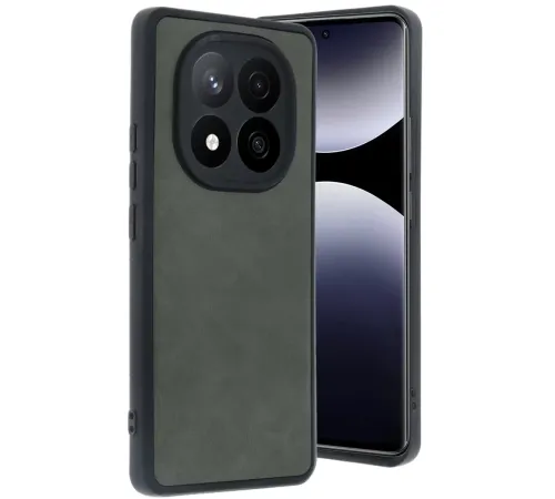 Xiaomi Redmi Note 14 Pro 5G Kılıf Aras Deri Kapak - Koyu Yeşil