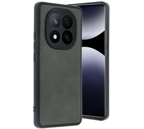 Xiaomi Redmi Note 14 Pro 5G Kılıf Aras Deri Kapak - Koyu Yeşil