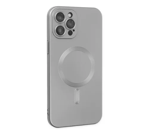 Apple iPhone 12 Pro Max Kılıf Moshi Lens Magneticsafe Silikon - Gümüş