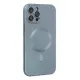 Apple iPhone 12 Pro Max Kılıf Moshi Lens Magneticsafe Silikon - Sierra Blue