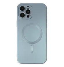 Apple iPhone 12 Pro Max Kılıf Moshi Lens Magneticsafe Silikon - Sierra Blue