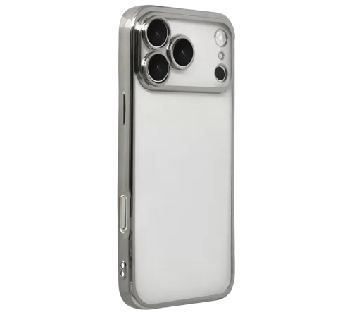Apple iPhone 17 Pro Max Lensli Silikon - Gümüş
