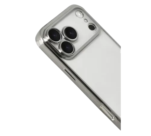 Apple iPhone 17 Pro Max Lensli Silikon - Gümüş