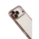 Apple iPhone 17 Pro Max Lensli Silikon - Çöl Titanyum