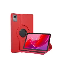 Lenovo Tab M11 TB330FU 360 Tablet Deri Kılıf - Kırmızı