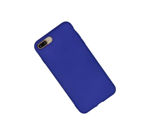 Apple iPhone 7 Plus Kılıf Nano içi Kadife Silikon - Lacivert