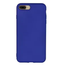 Apple iPhone 7 Plus Kılıf Nano içi Kadife Silikon - Lacivert