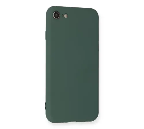 Apple iPhone 7 Kılıf Nano içi Kadife Silikon - Koyu Yeşil