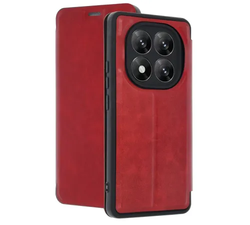 Xiaomi Redmi Note 14 Pro 5G Kılıf Flip Cover - Kırmızı
